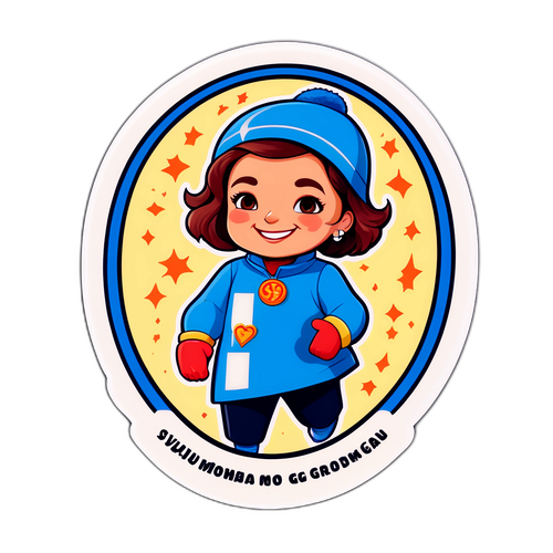 Sticker cu Flavia Groșan cu umor