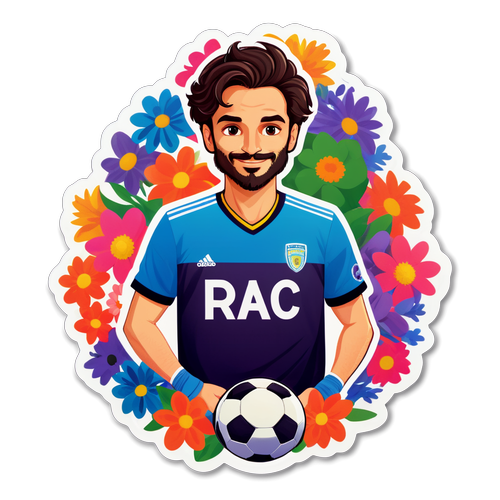 Stiker Luka Ranieri dengan Bola Sepak
