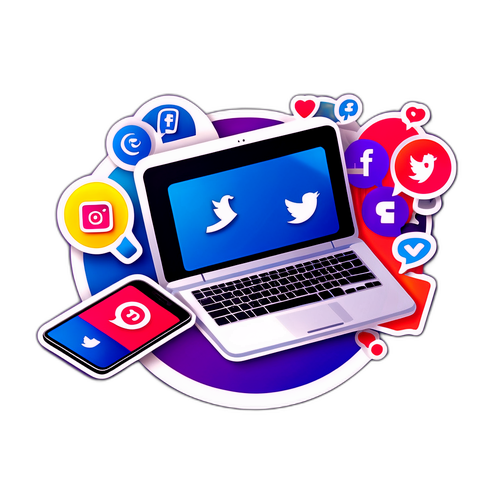 Креативна ілюстрація на тему соціальних мереж