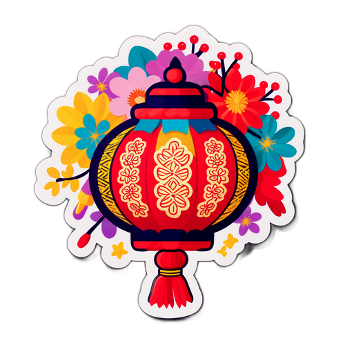 可爱灯笼贴纸