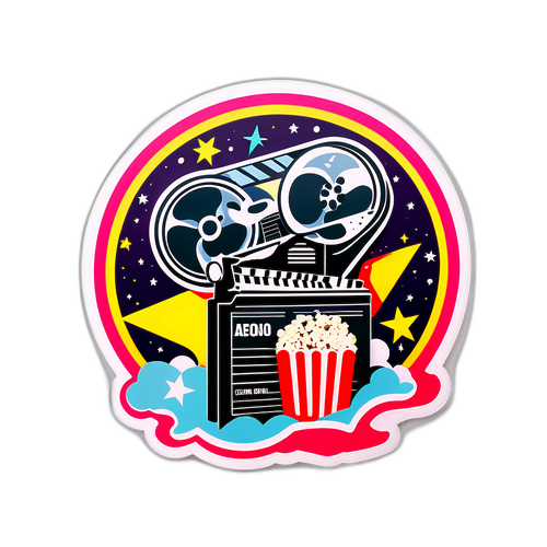 映画祭アートデザインステッカー