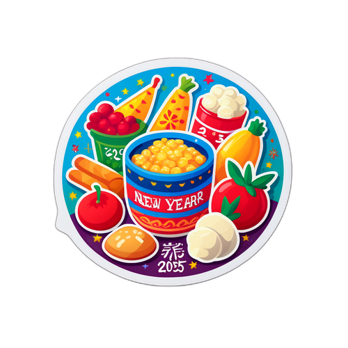 Stiker Tahun Baru 2025