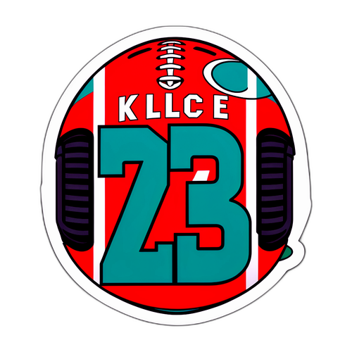 Dynamic Football Number Sticker