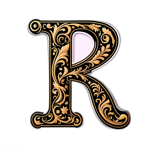 शैलीदार 'T' अक्षर का स्टिकर