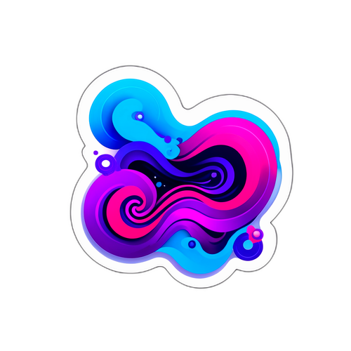 動態數據流效果貼紙設計