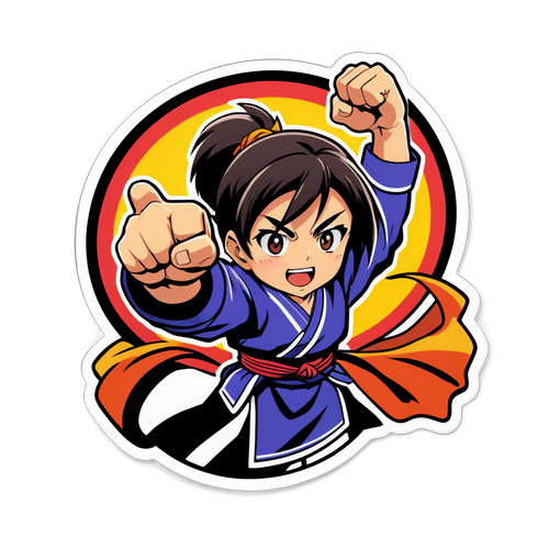 強さの象徴、バンドウ・セイコのキャラクター ステッカー