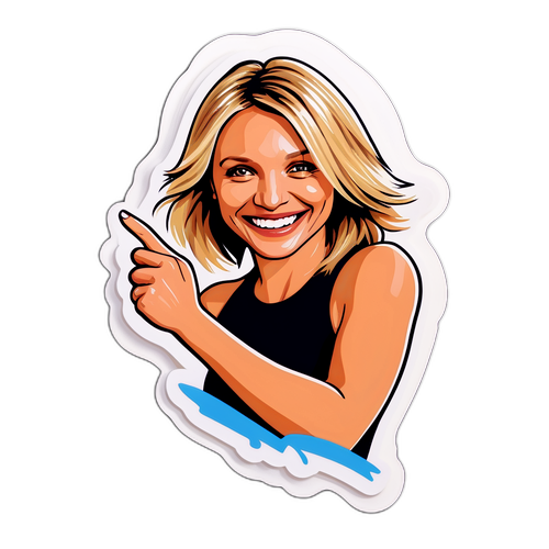 Pohledný a hravý obtisk Cameron Diaz