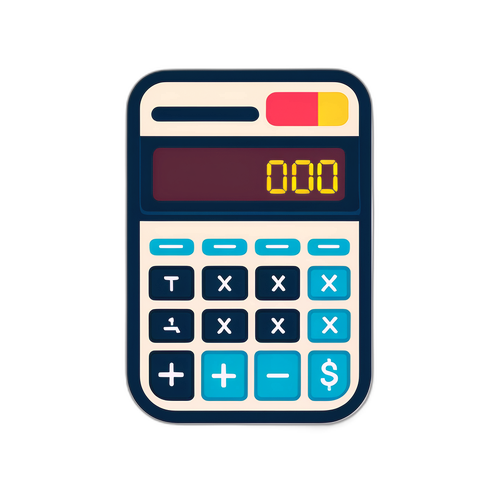 관세와 세율 그래픽을 강조하는 계산기