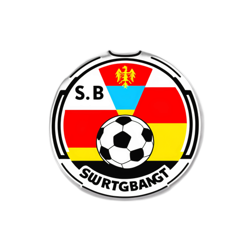 Дружелюбный футбольный мяч с флагами команд Штутгарта и Янг Бойз