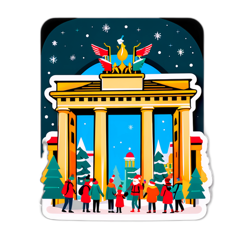 Brandenburger Tor med sesongdekorasjoner