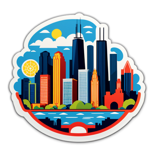 Chicago Skyline Inspired Sticker