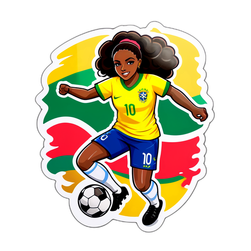 Adesivo Comemorativo do Futebol Feminino Brasileiro