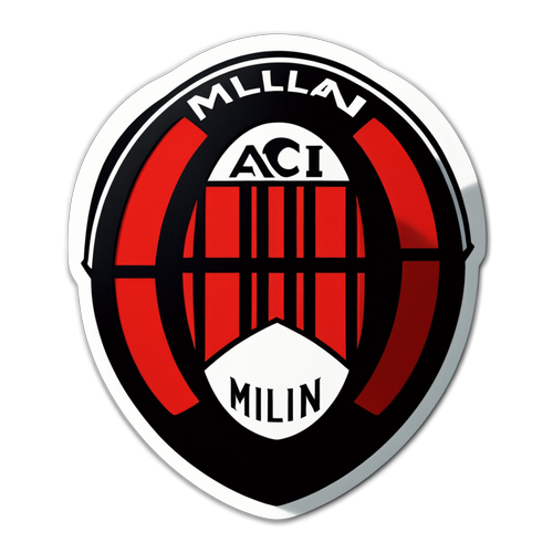 Logo AC Milan z dynamicznymi liniami