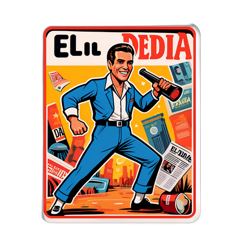 Diseño de un sticker para el periódico 'El Día'