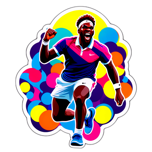 A Sticker di Frances Tiafoe in Festeggiamento