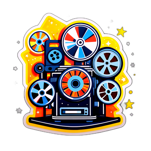 Sticker avec le secteur cinématographique