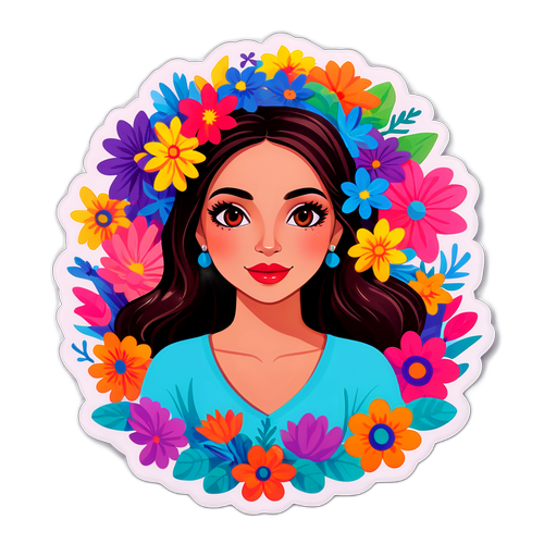Maria Del Rio met Bloemen