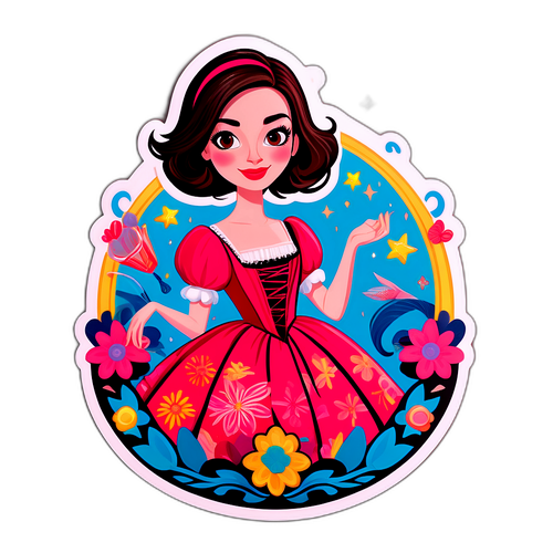 Charmig klistermärke av Anne Hathaway