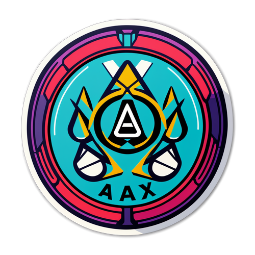 Stunning Ajax Logo Reimagined: A Colorful Celebration of Fans in the Stadium!