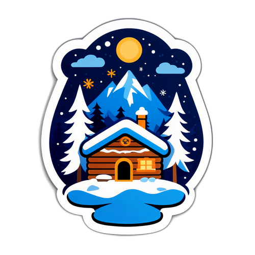 冬季三九主题贴纸