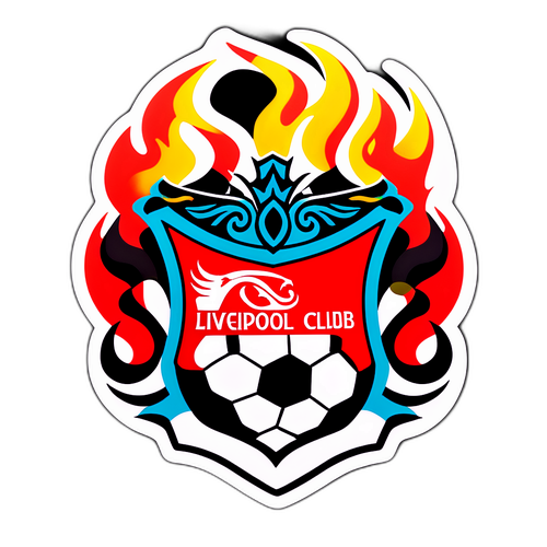 Liverpool-jalkapalloseuran logo tulella