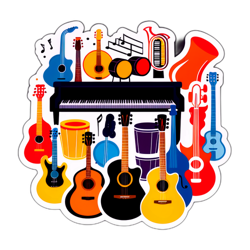 Wielobarwne instrumenty muzyczne