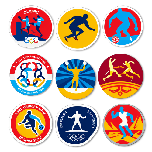 Những mẫu nhãn dán về sự kiện thể thao lớn như Olympic