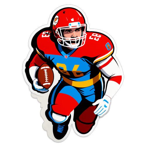 Travis Kelce Superhero Sticker