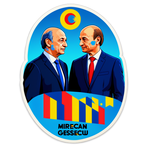 Imagini Între Peretele Politicii! Geoană și Băsescu: Un Duel Vizual Captivant!