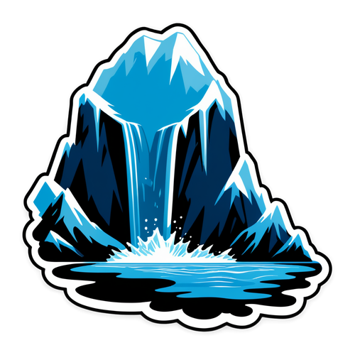 Glacier die in het water valt