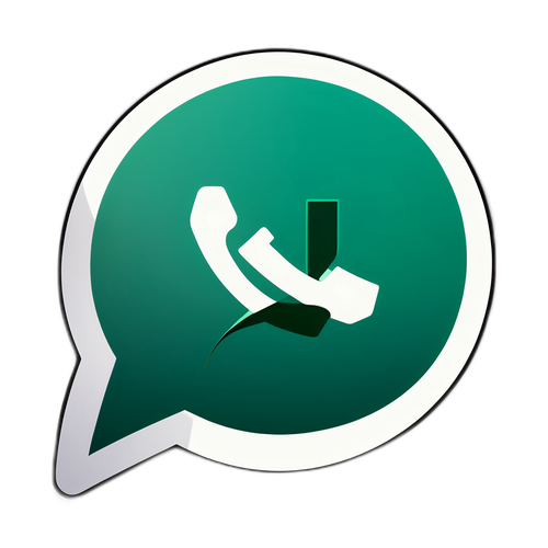 Nowoczesny sticker z logo WhatsApp