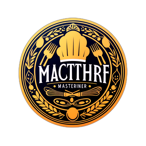 Şık Mutfak Logosuyla Süslenmiş Dekoratif Ahenk