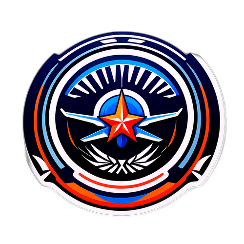 Дизайн стикера с логотипом Аэрофлота и яркими авиационными элементами