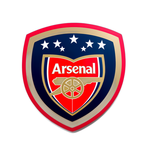아스날과 아틀레티코 마드리드 로고 결합 스티커 디자인