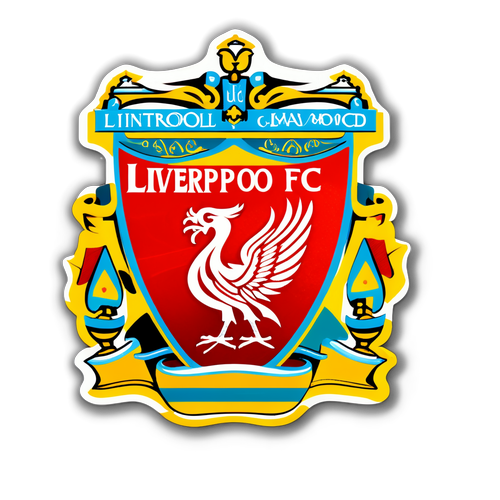 Stiker Logo Liverpool FC yang Berwarna-warni