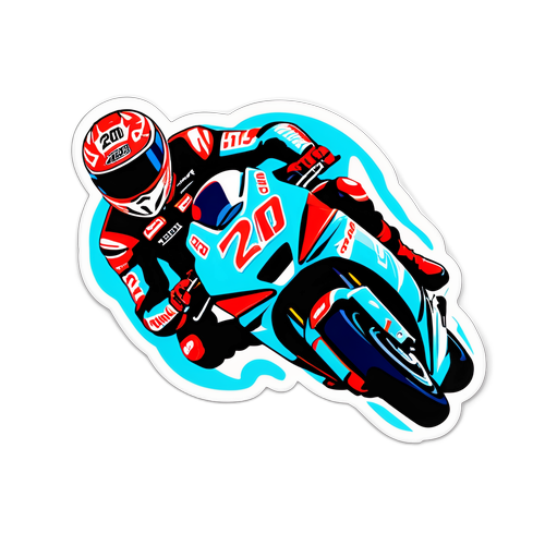 फाबियो क्वार्तारारो की मोटरसाइकिल की कलात्मक प्रस्तुति