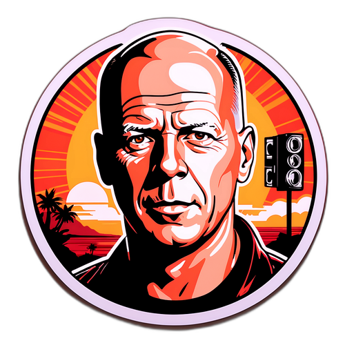 Stiliseret portræt af Bruce Willis