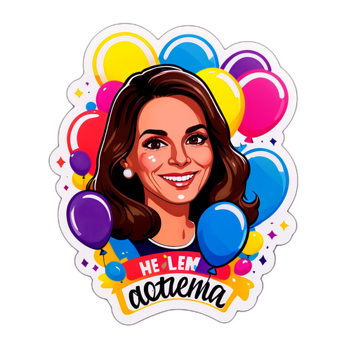 Celebración de Antonella Menem con confeti y globos