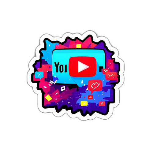 Design samolepky s padlým YouTube