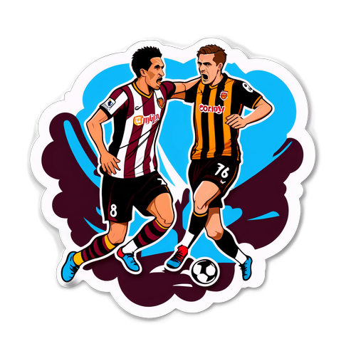 Sticker Pertandingan Rivaliti Bola Sepak: Bradford City vs Grimsby Town