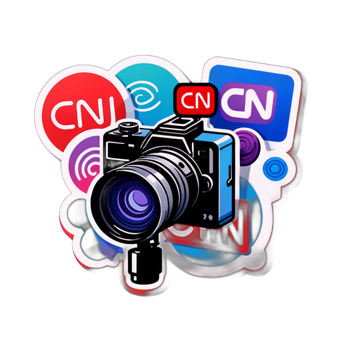 Λογότυπο CNN με εικονίδια ειδήσεων