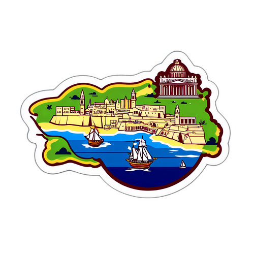 Malta'nın Tarihini Keşfedin Sticker