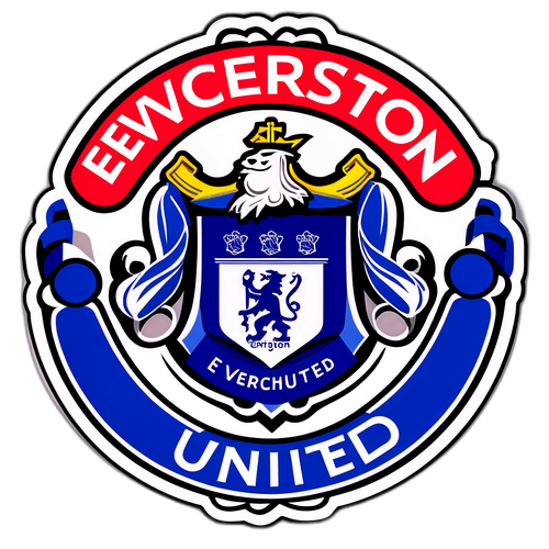 Стикер с логотипом матча Эвертон против Манчестер Юнайтед
