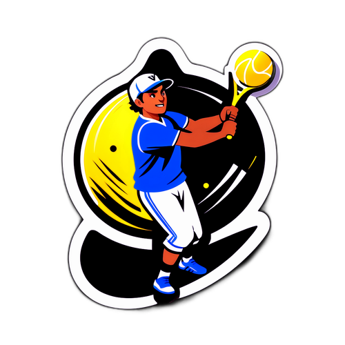 Момент удара теннисного мяча