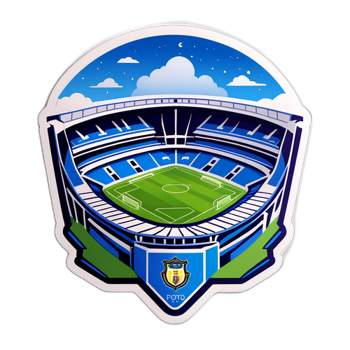 Sleek design naklejki przedstawiającej stadion Porto FC