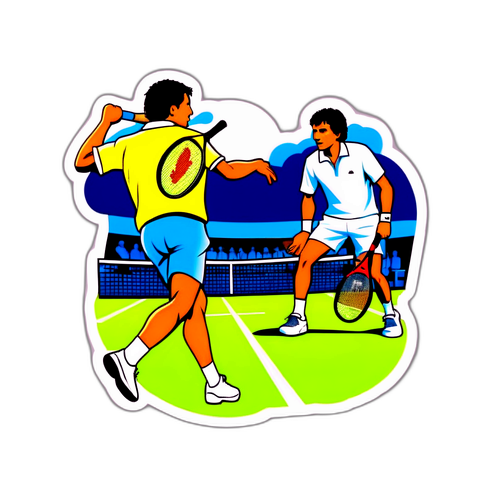 Tennis-match mellan Alcaraz och Wilander