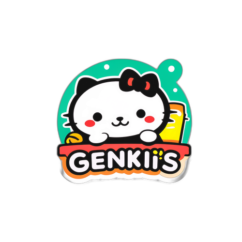 元気なストアのシンプルでかわいいロゴデザイン