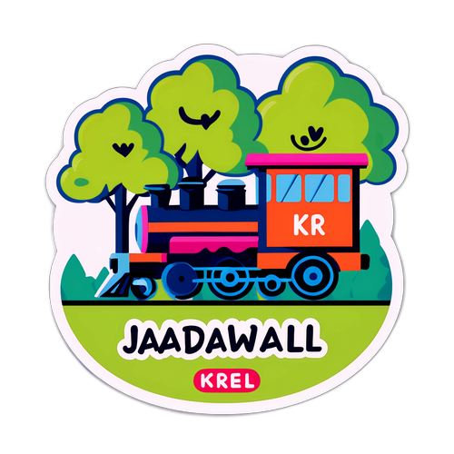 Stiker Kereta KRL yang Ceria