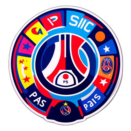 Frohe PSG-Logo Aufkleber