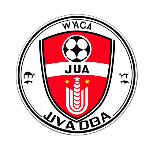 Nálepka s logy Juventusu a Wydad AC